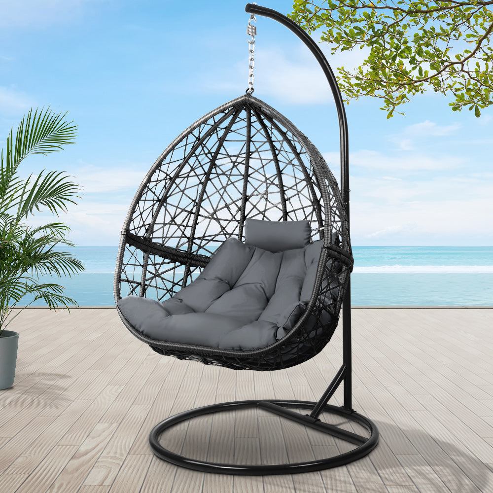 Comfortable outdoor swing for relaxing in the garden