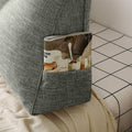 NNEAGS 2X 150cm Grey Triangular Wedge Bed Pillow Headboard Backrest Bedside Tatami Cushion Home Decor