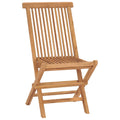 NNEVL Folding Garden Chairs 2 pcs Solid Teak Wood