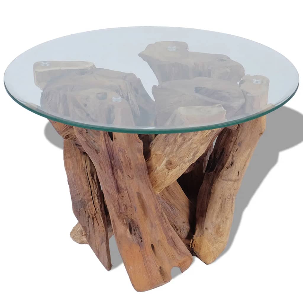 NNEVL Coffee Table Solid Teak 60 cm