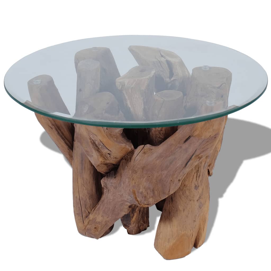 NNEVL Coffee Table Solid Teak 60 cm