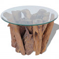 NNEVL Coffee Table Solid Teak 60 cm