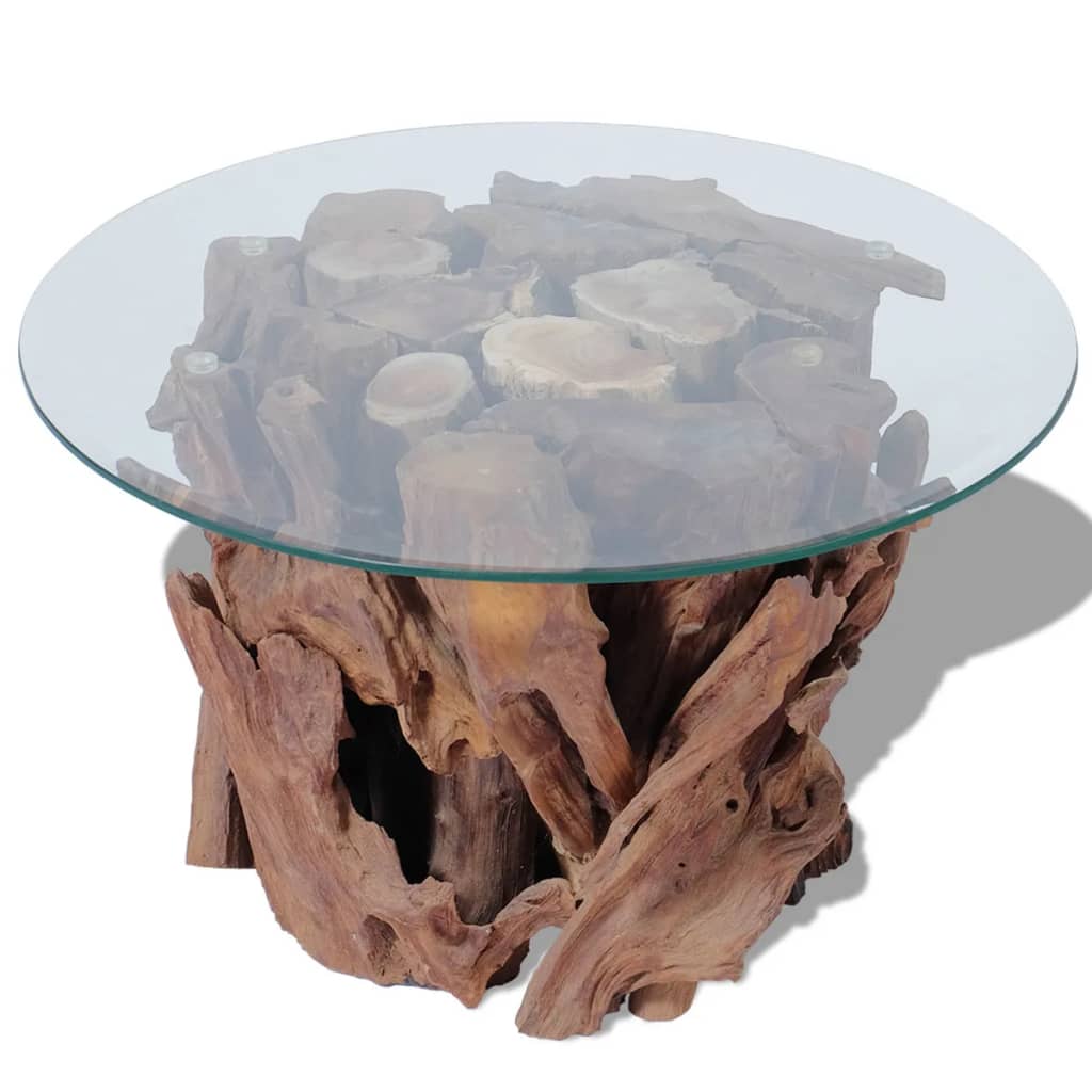 NNEVL Coffee Table Solid Teak Driftwood 60 cm