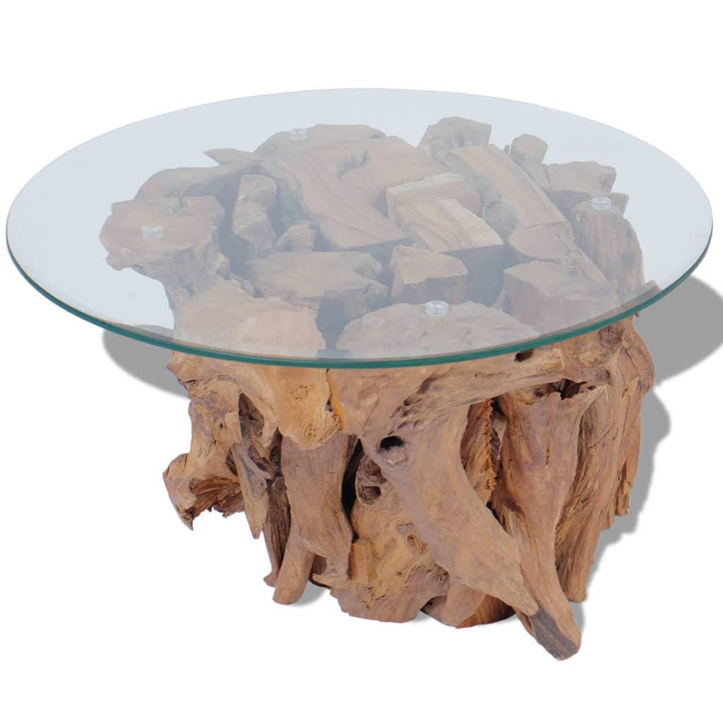 NNEVL Coffee Table Solid Teak Driftwood 60 cm