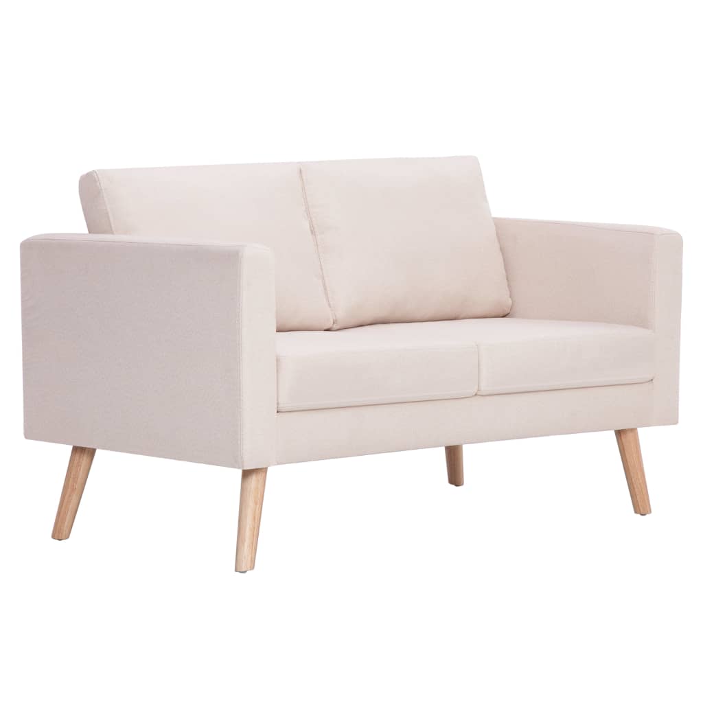 2-Seater Fabric Sofa (Cream)