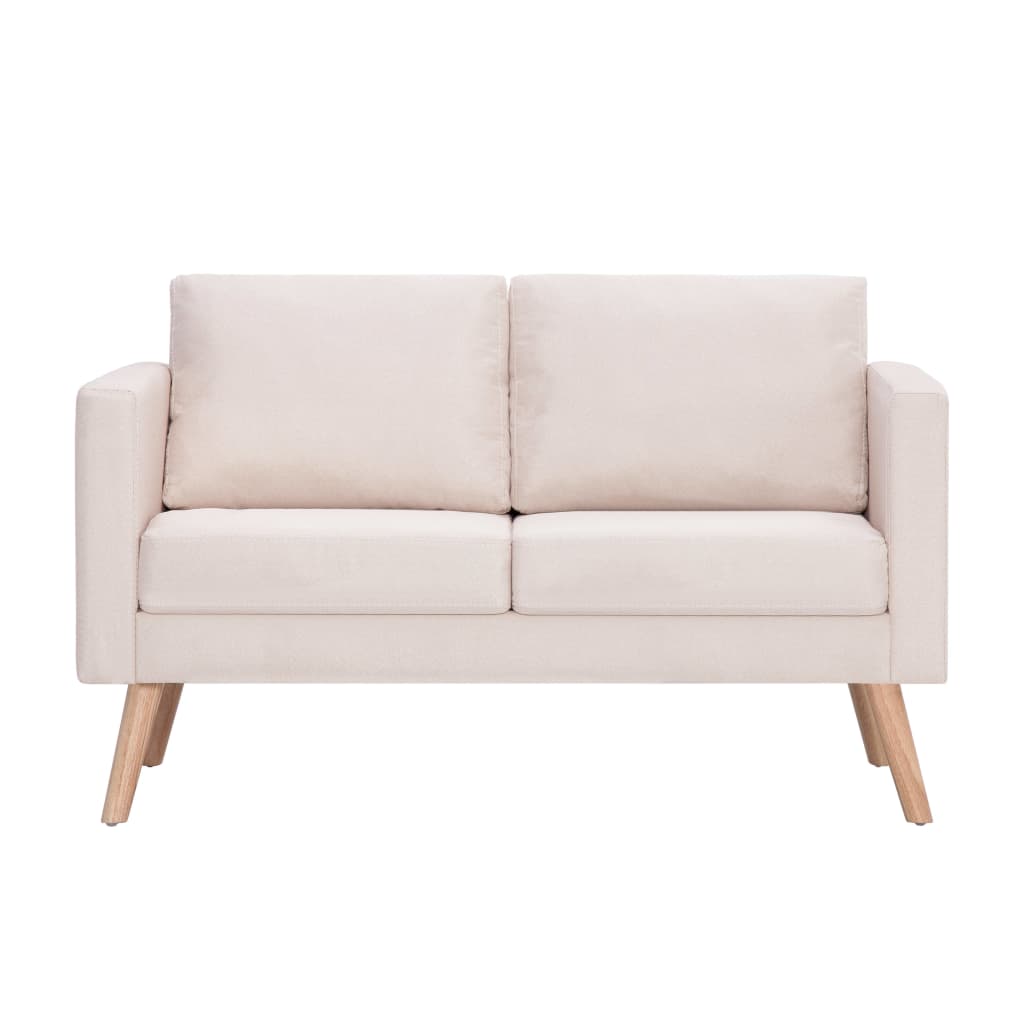 2-Seater Fabric Sofa (Cream)