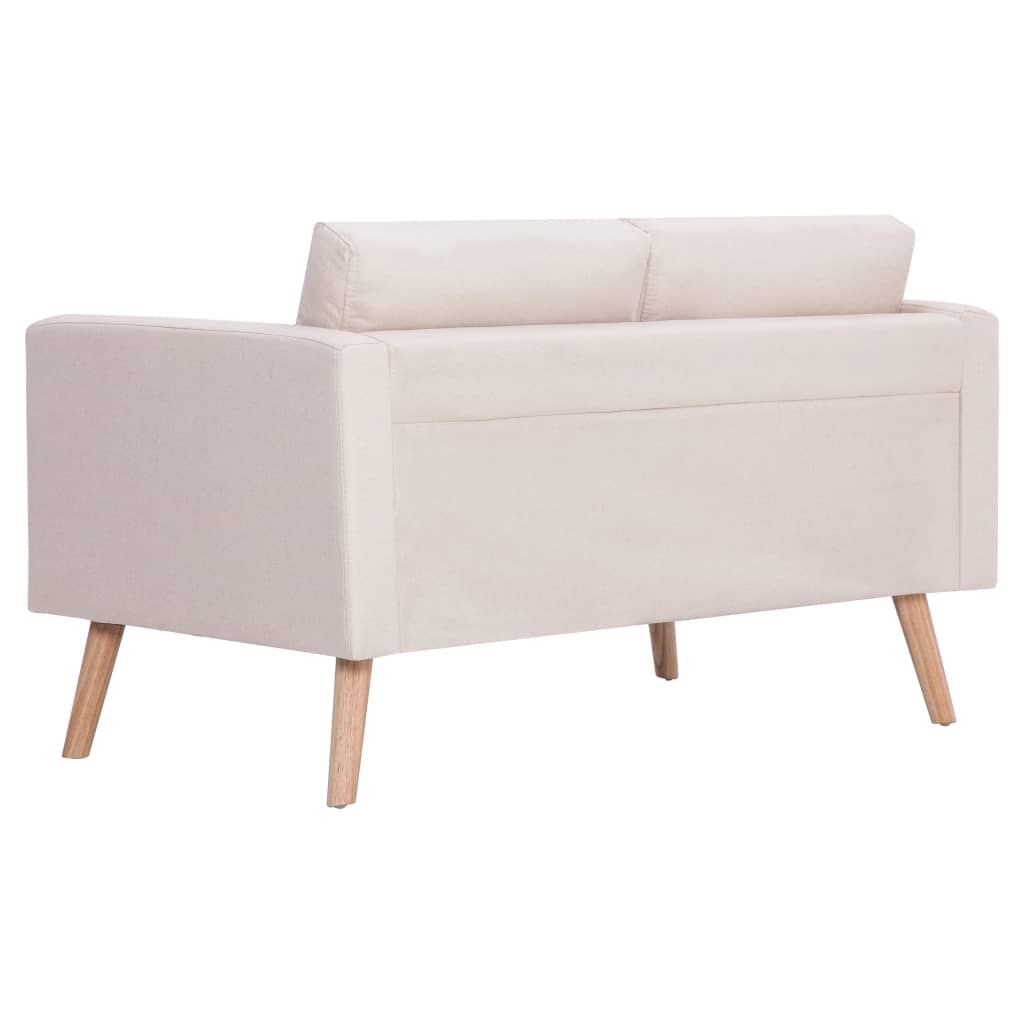 2-Seater Fabric Sofa (Cream)