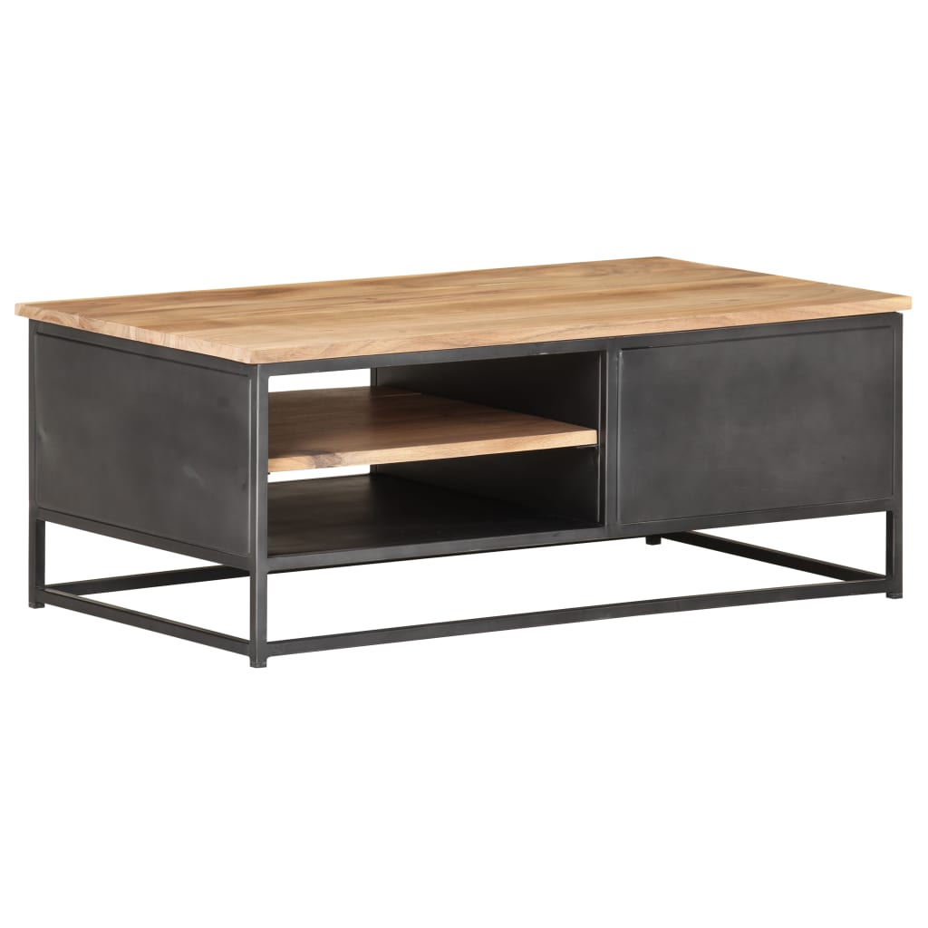NNEVL Coffee Table 90x50x35 cm Solid Acacia Wood