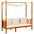 NNEVL Garden Bench with Canopy Solid Acacia Wood