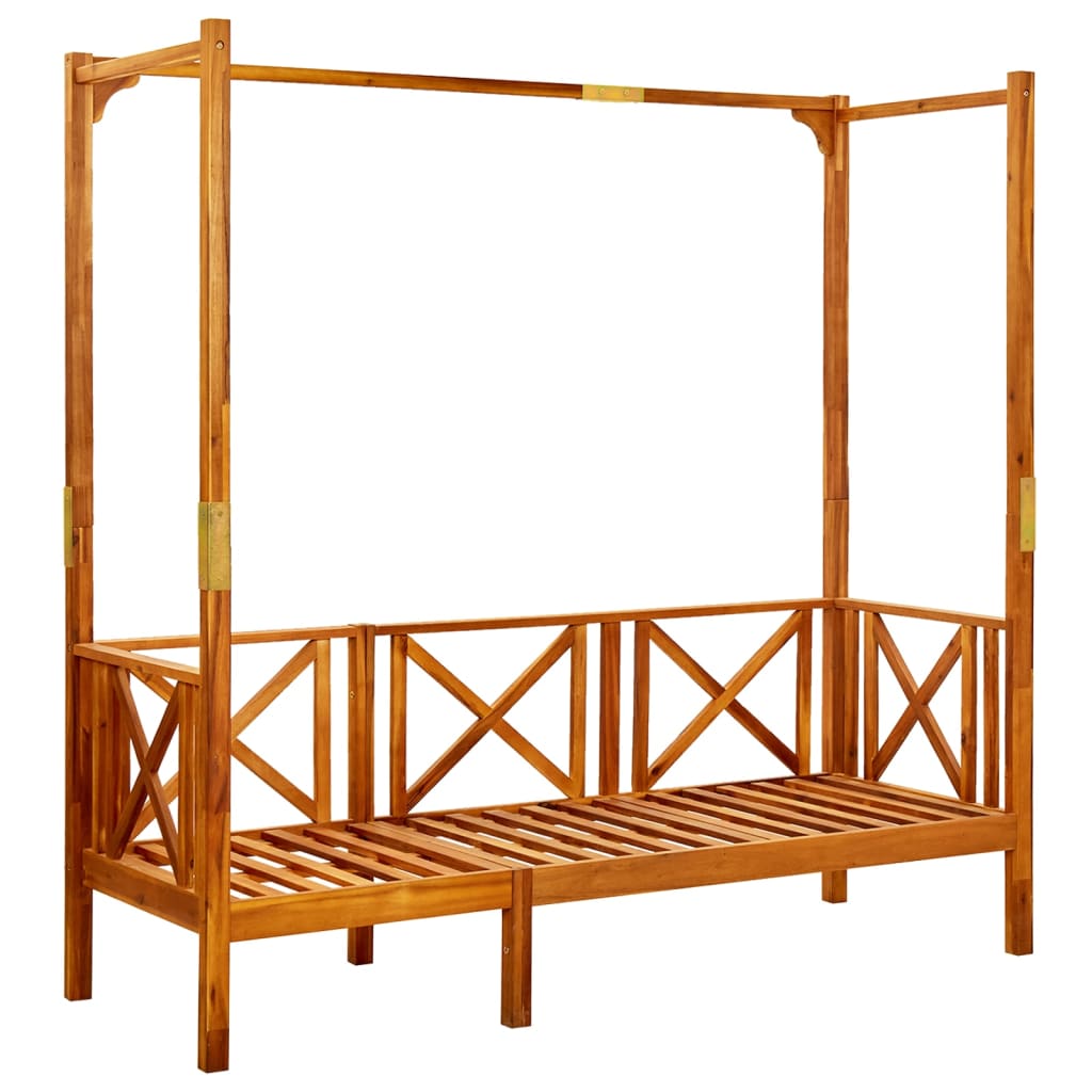 NNEVL Garden Bench with Canopy Solid Acacia Wood