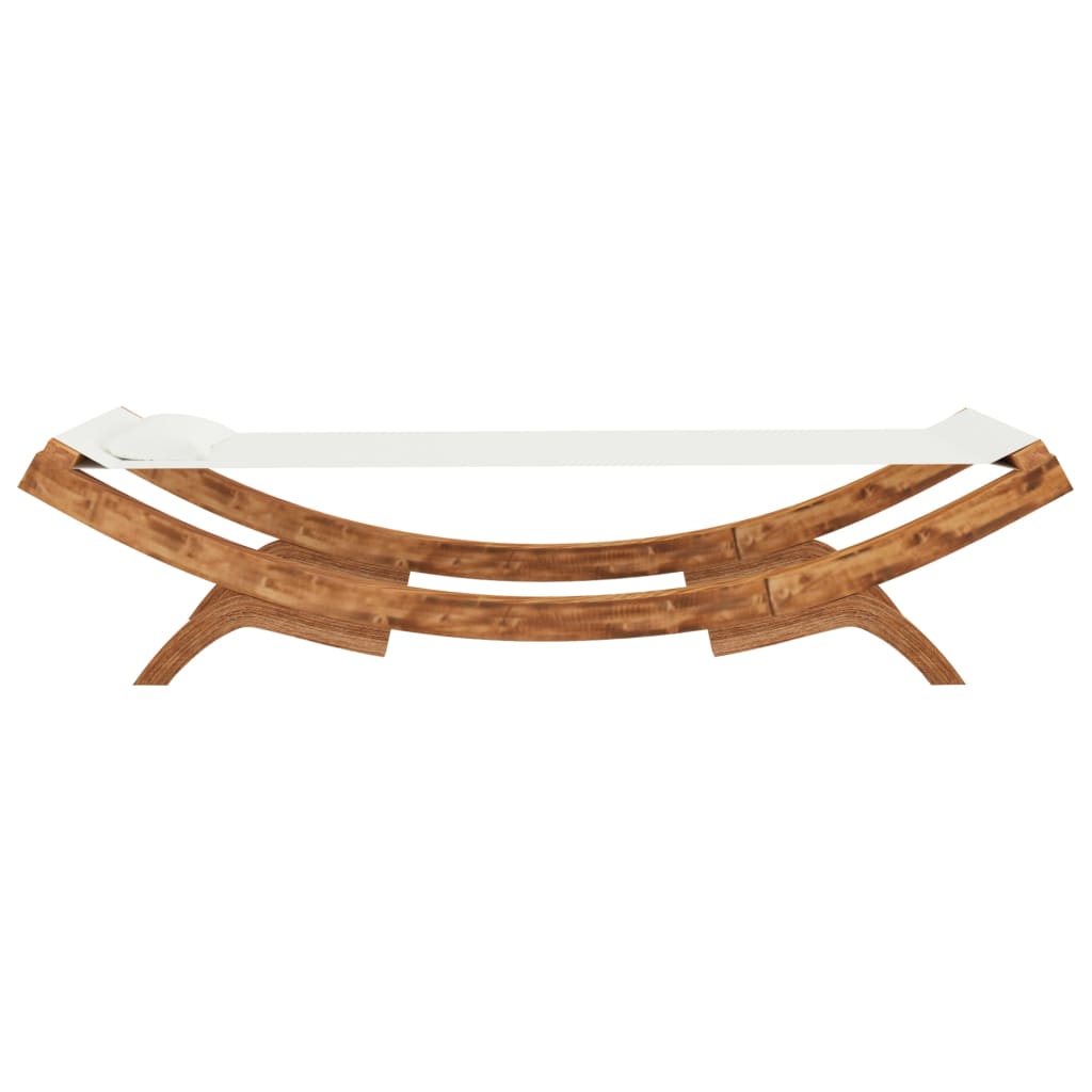 NNEVL Hammock 100x188.5x44 cm Solid Bent Wood Cream