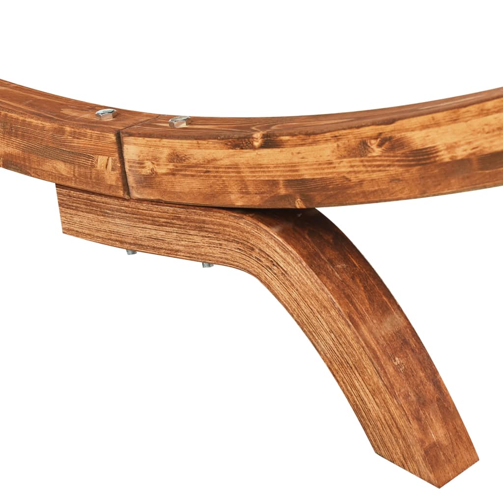 NNEVL Hammock 100x188.5x44 cm Solid Bent Wood Cream
