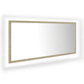 NNEVL LED Bathroom Mirror Sonoma Oak 100x8.5x37 cm Chipboard