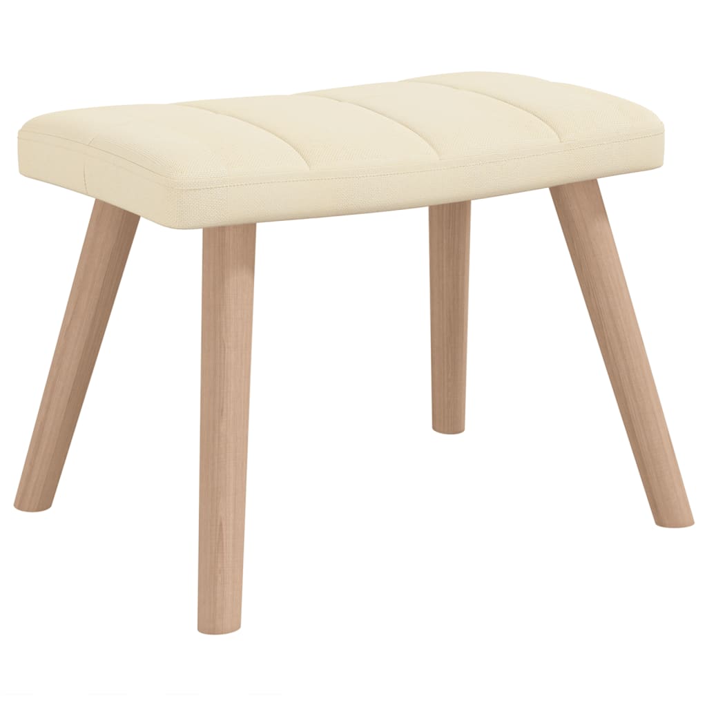 NNEVL Rocking Chair with a Stool Cream Fabric