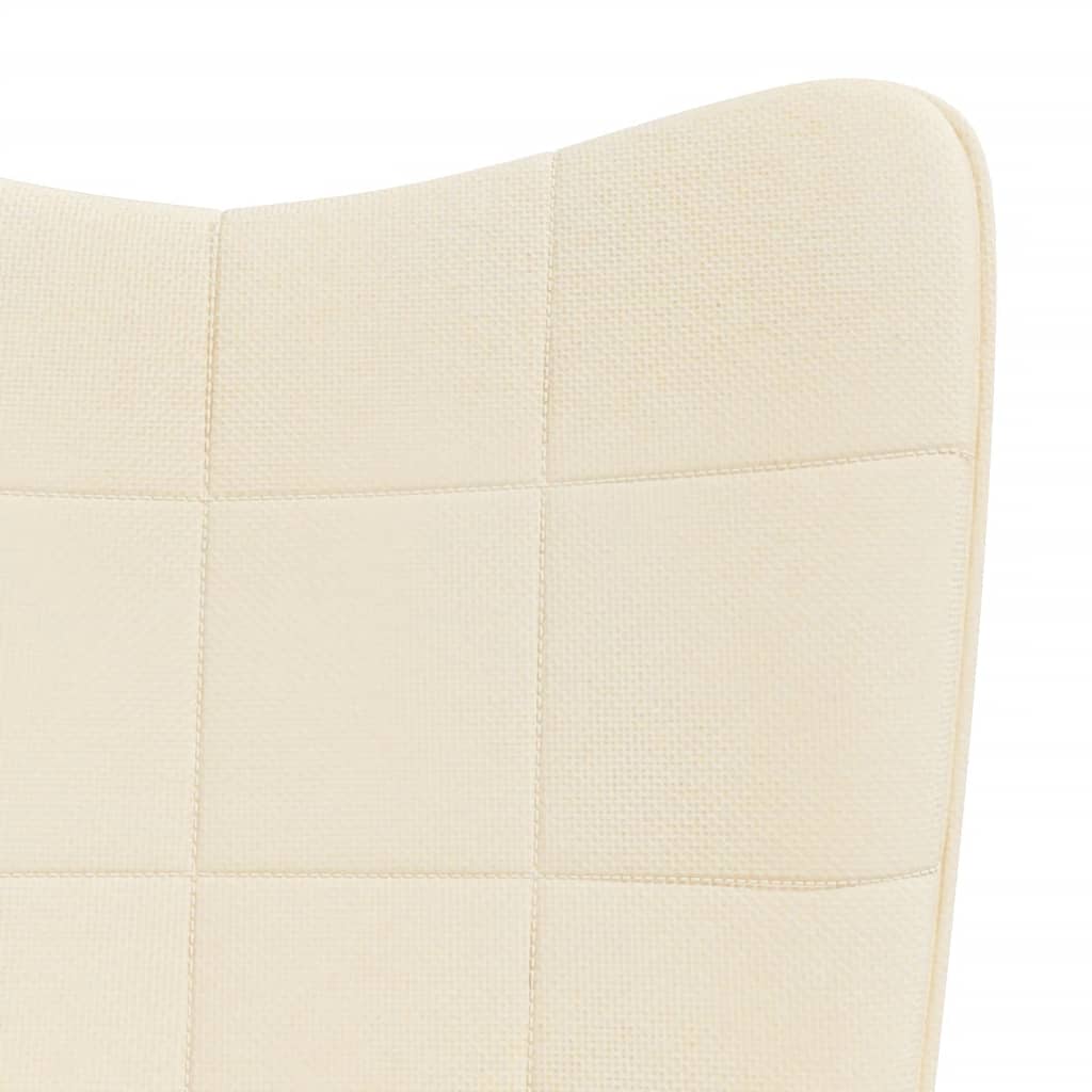 NNEVL Rocking Chair with a Stool Cream Fabric