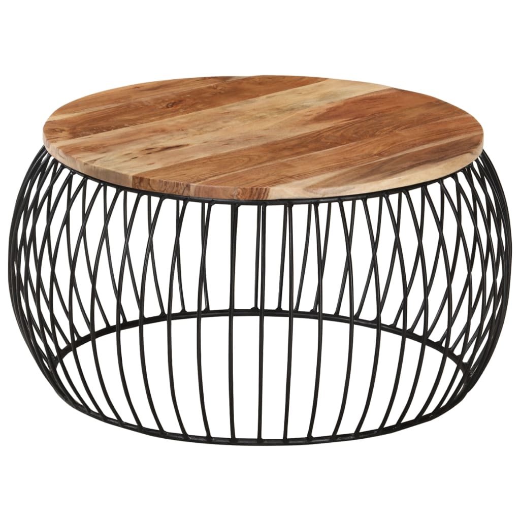 NNEVL Coffee Table Ø68 cm Solid Acacia Wood