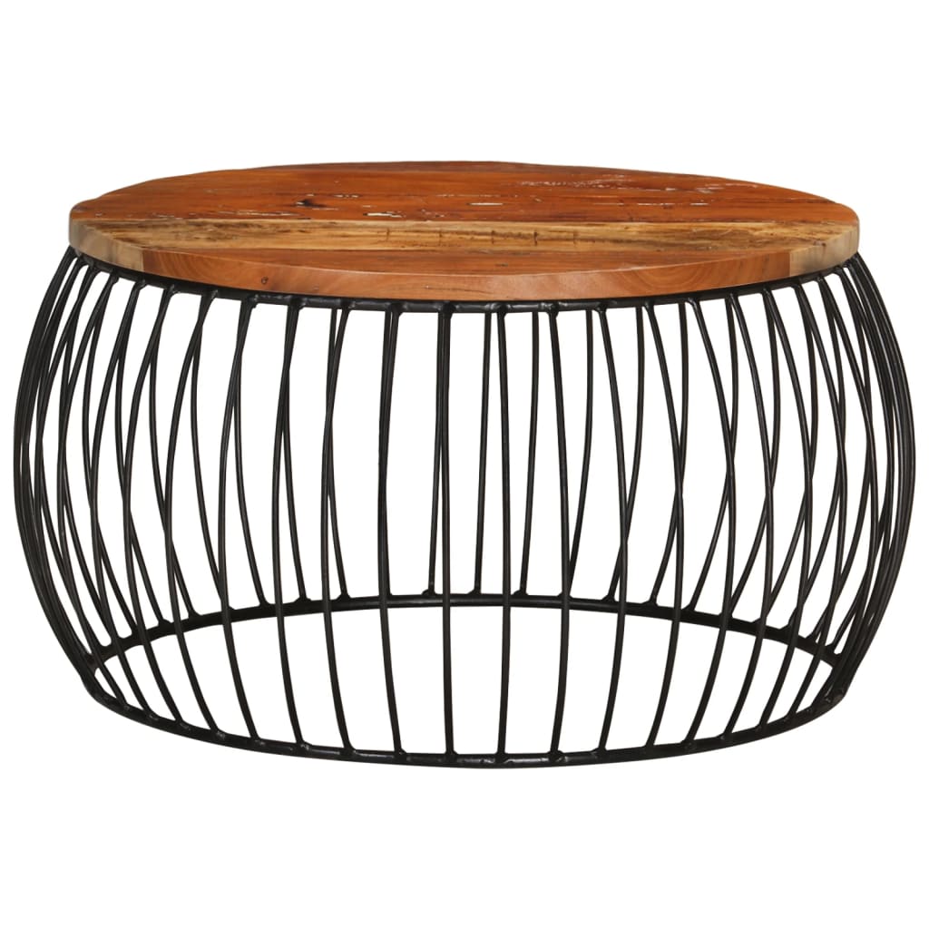 NNEVL Coffee Table Ø68 cm Solid Reclaimed Wood