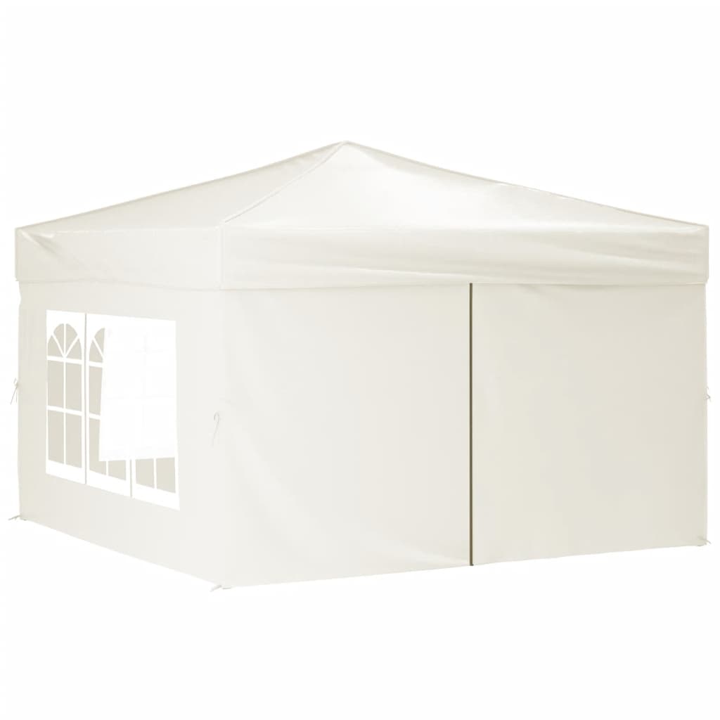 NNEVL Folding Party Tent with Sidewalls Cream 3x3 m