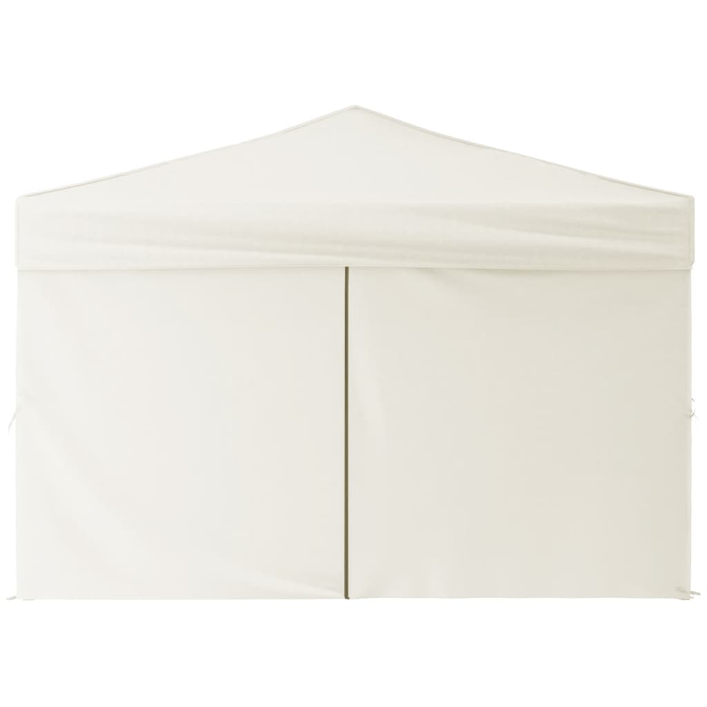 NNEVL Folding Party Tent with Sidewalls Cream 3x3 m