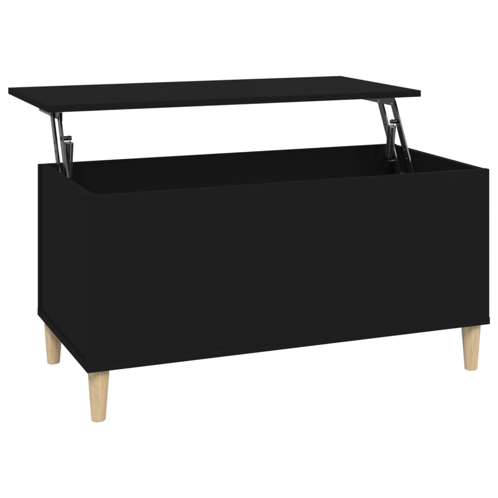 NNEVL Coffee Table Black 90x44.5x45 cm Engineered Wood