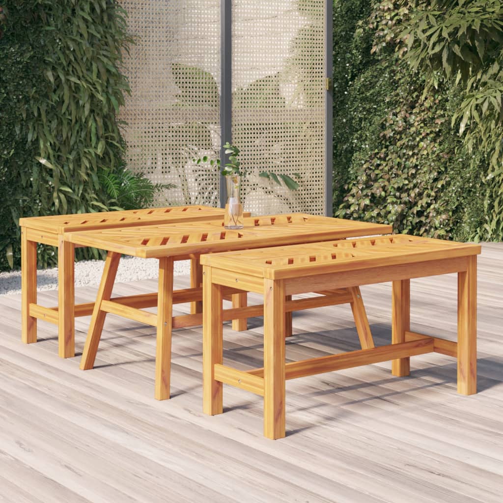 NNEVL Coffee Table 100x50x45 cm Solid Wood Acacia