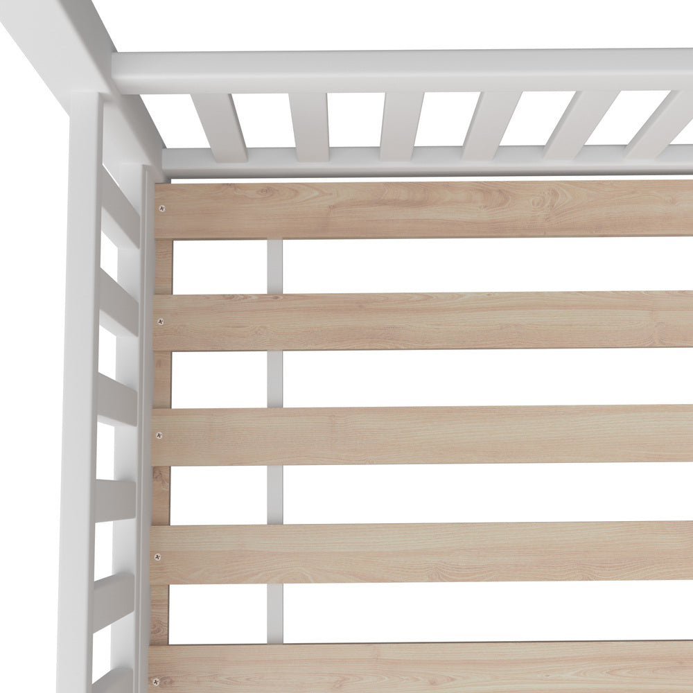 NNEED Bed Frame Kids Wooden Single House Style