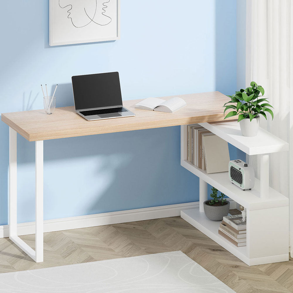Artiss Computer Desk with Bookshelf 140CM