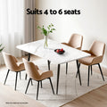 Artiss Dining Table Marble Effect