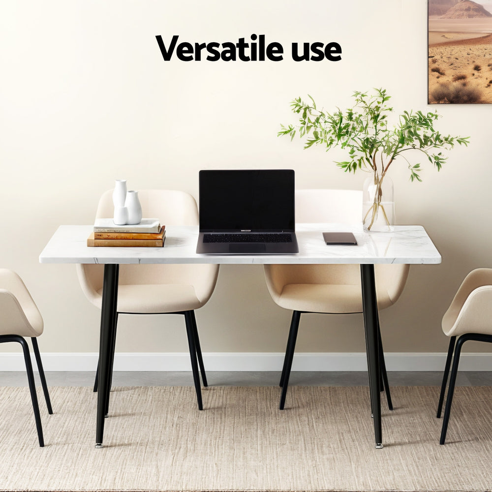 Artiss Dining Table Marble Effect