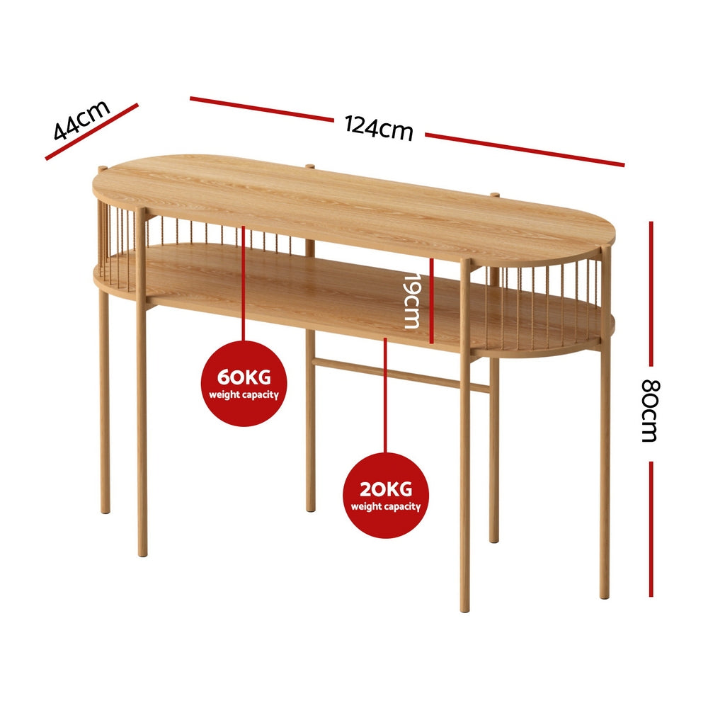 Artiss Console Table 124CM Pine