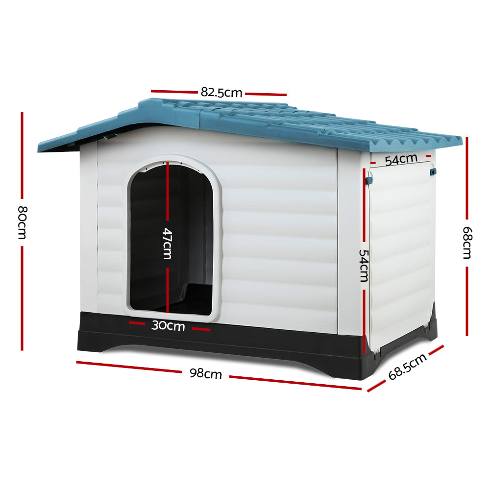 NNEDSZ Weatherproof Pet Kennel - Blue
