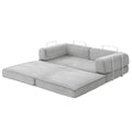 Convertible Folding Sofa Bed (Light Grey)