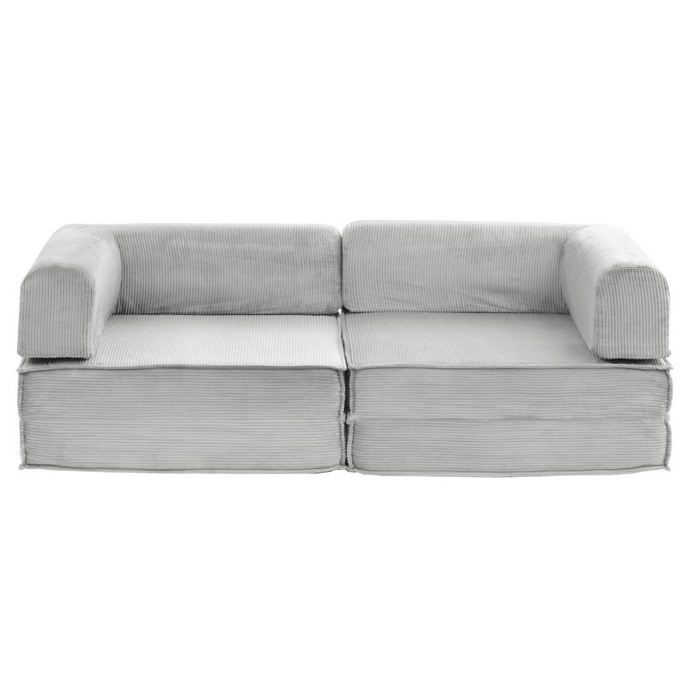 Convertible Folding Sofa Bed (Light Grey)