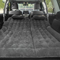 2-in-1 Inflatable Car Mattress Soft PVC Travel Bed with Pump (Black)