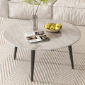 NNEDSZ Minimalist Marble Effect Round Coffee Table
