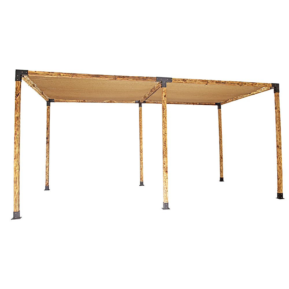 NNEDSZ Roof Pergola Gazebo Shed Matte Black Steel Brackets and Coffee Screen DIY Kits