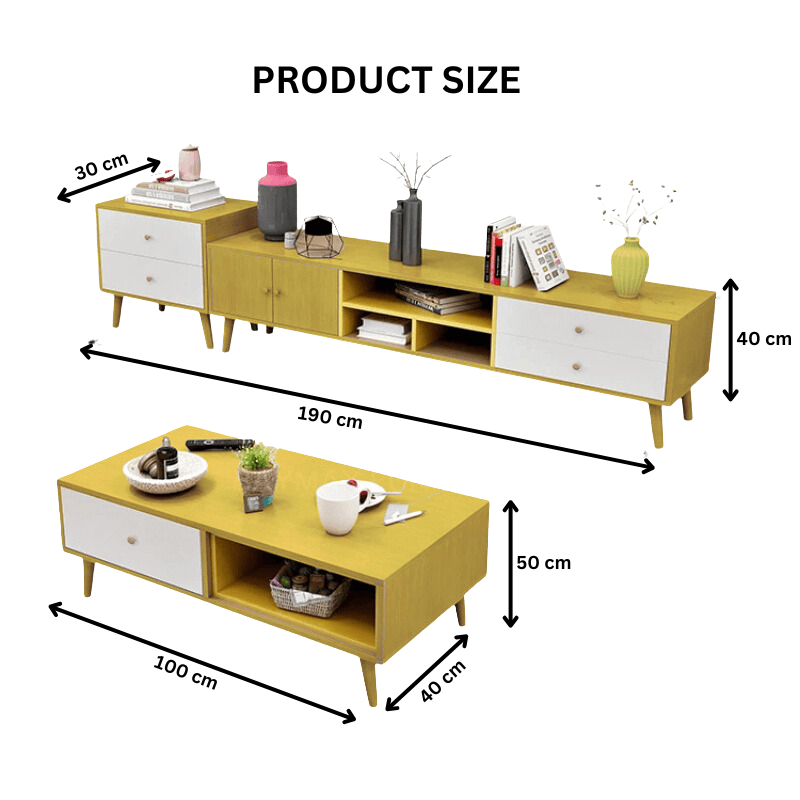 TV Console , Side Table & Coffee Table Set