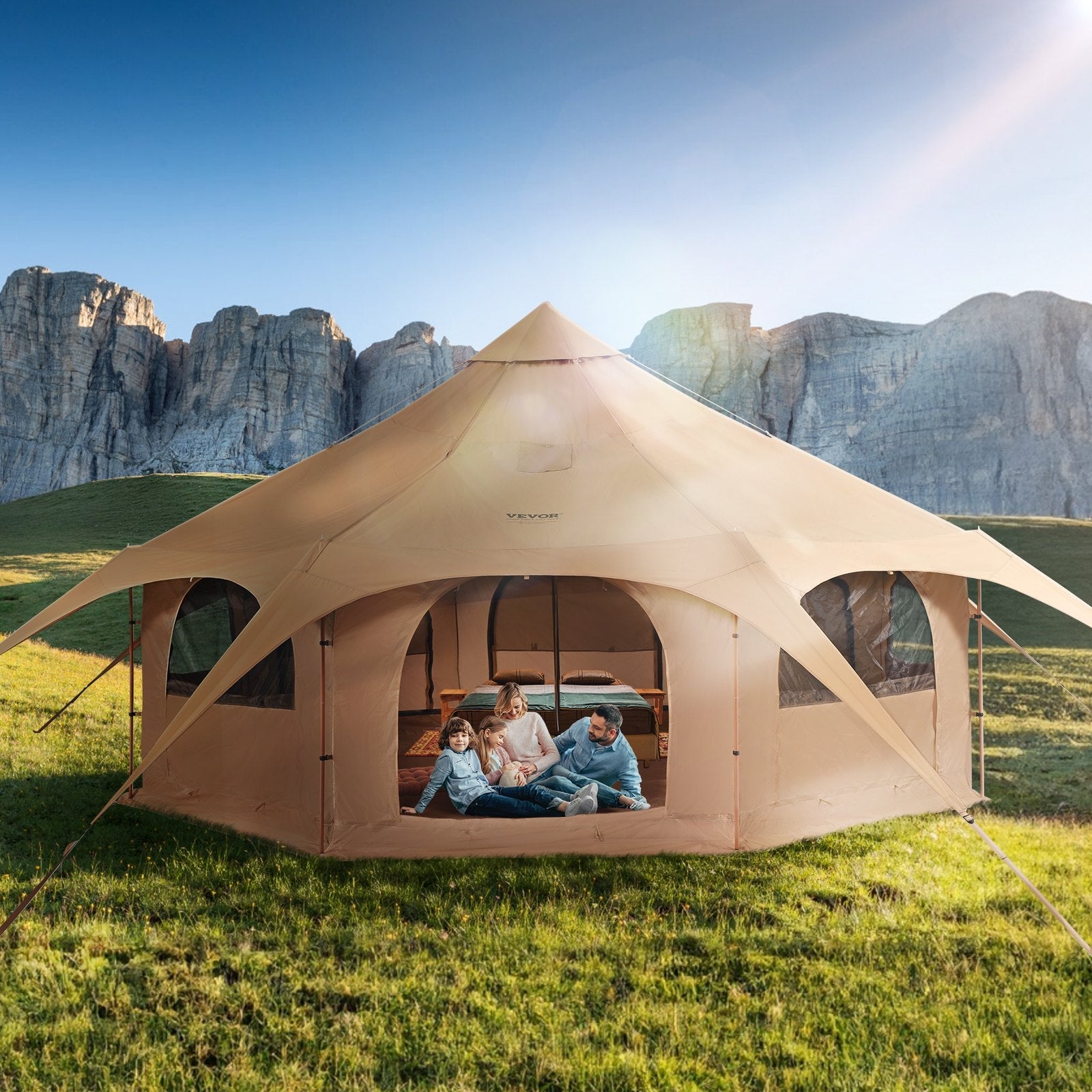 Canvas Bell Tent 4 Seasons 5m/16.4 ft