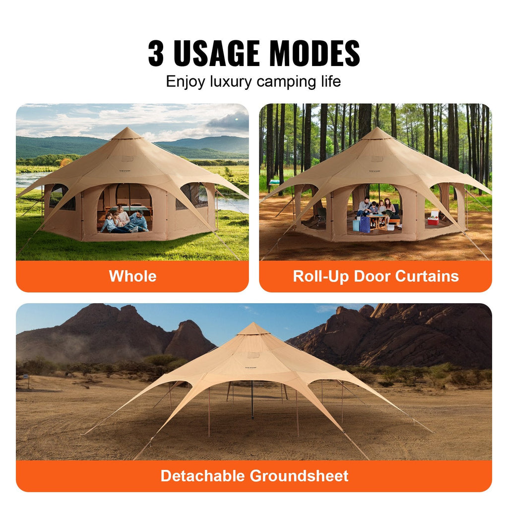 Canvas Bell Tent 4 Seasons 5m/16.4 ft