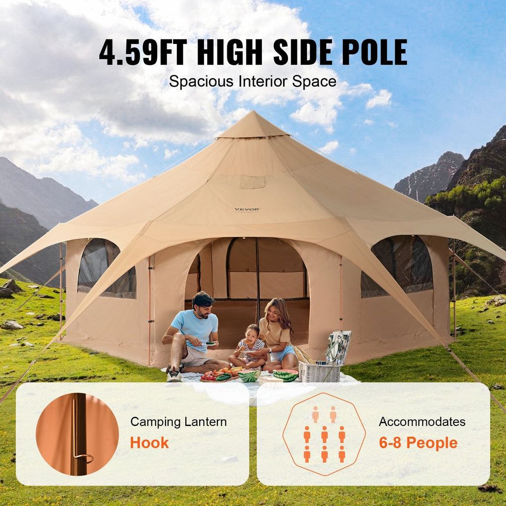Canvas Bell Tent 4 Seasons 5m/16.4 ft