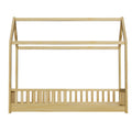 Artiss Bed Frame Wooden Kids House Frame Oak ROCK