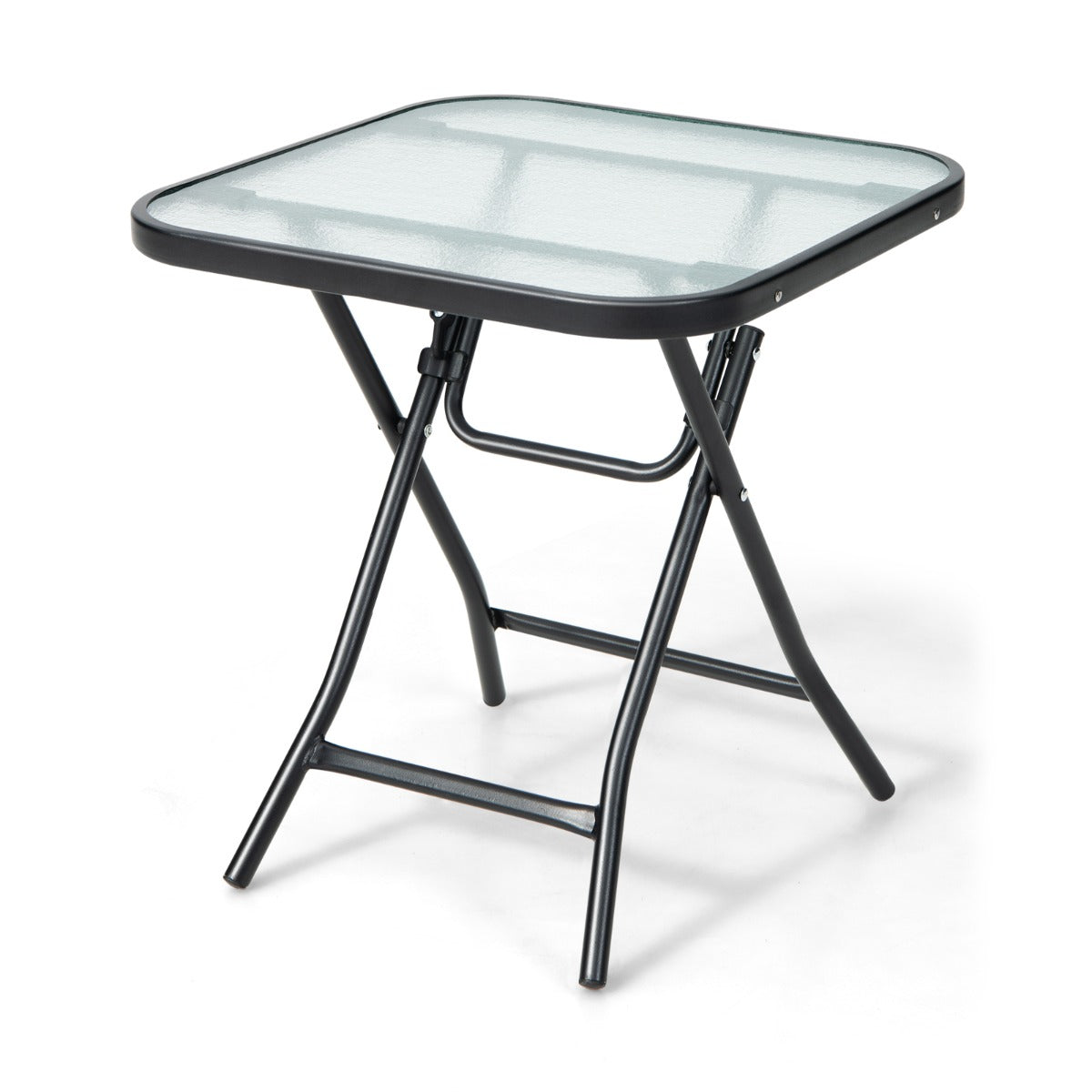 NNECW Folding Coffee Table with Tempered Glass Tabletop