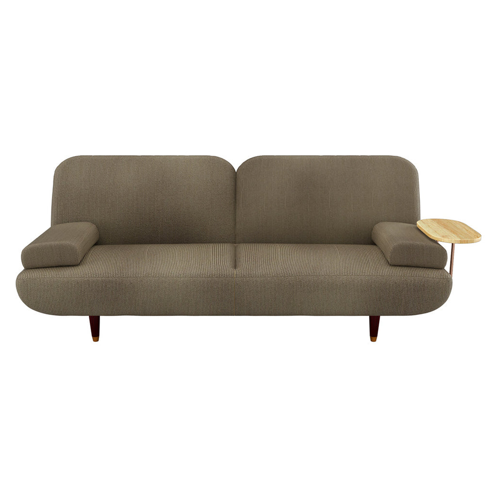 Convertible Sofa Bed with USB Charger and Removable Side Table