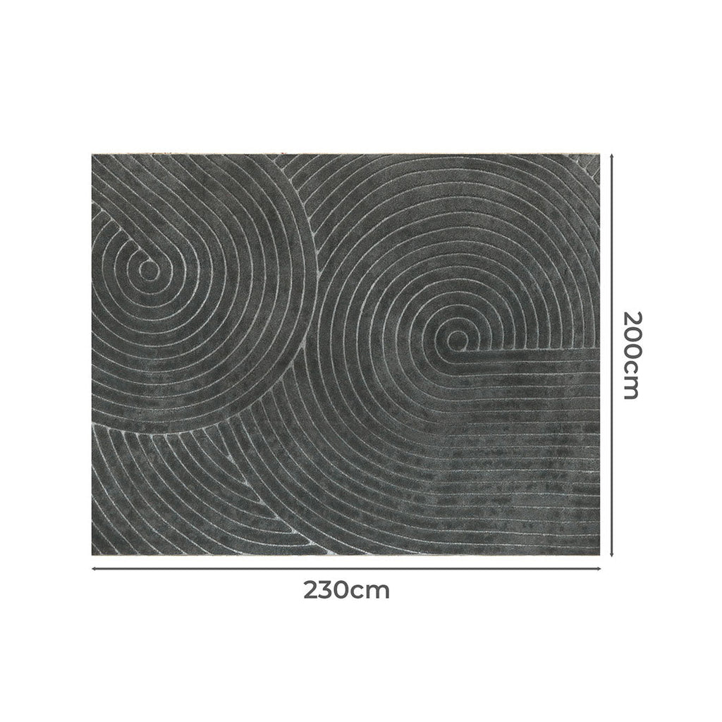 Marlow Floor Rug Soft Polyester Carpet Non Slip Plush Shaggy Rugs Geometric