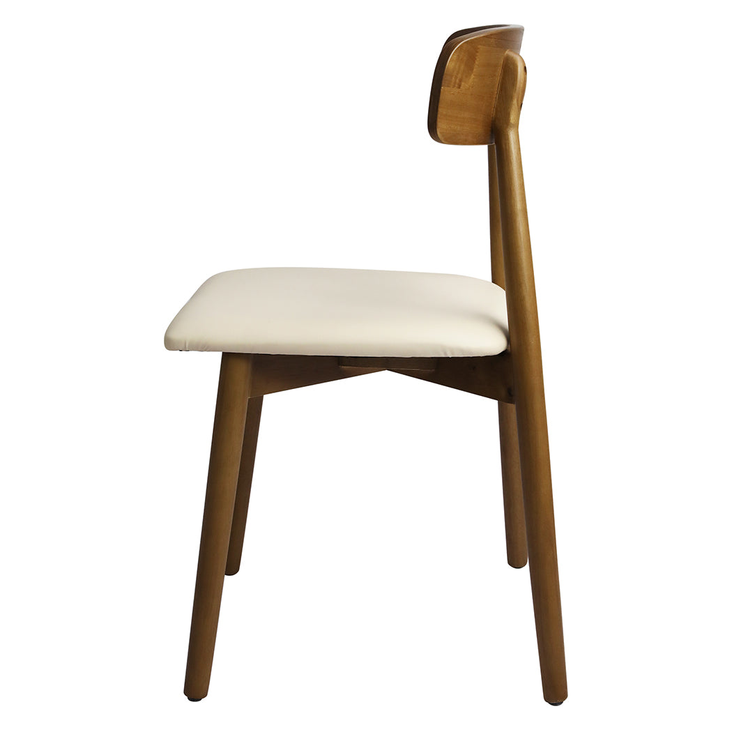 Levede 2x Dining Chairs Kitchen Chair Walnut