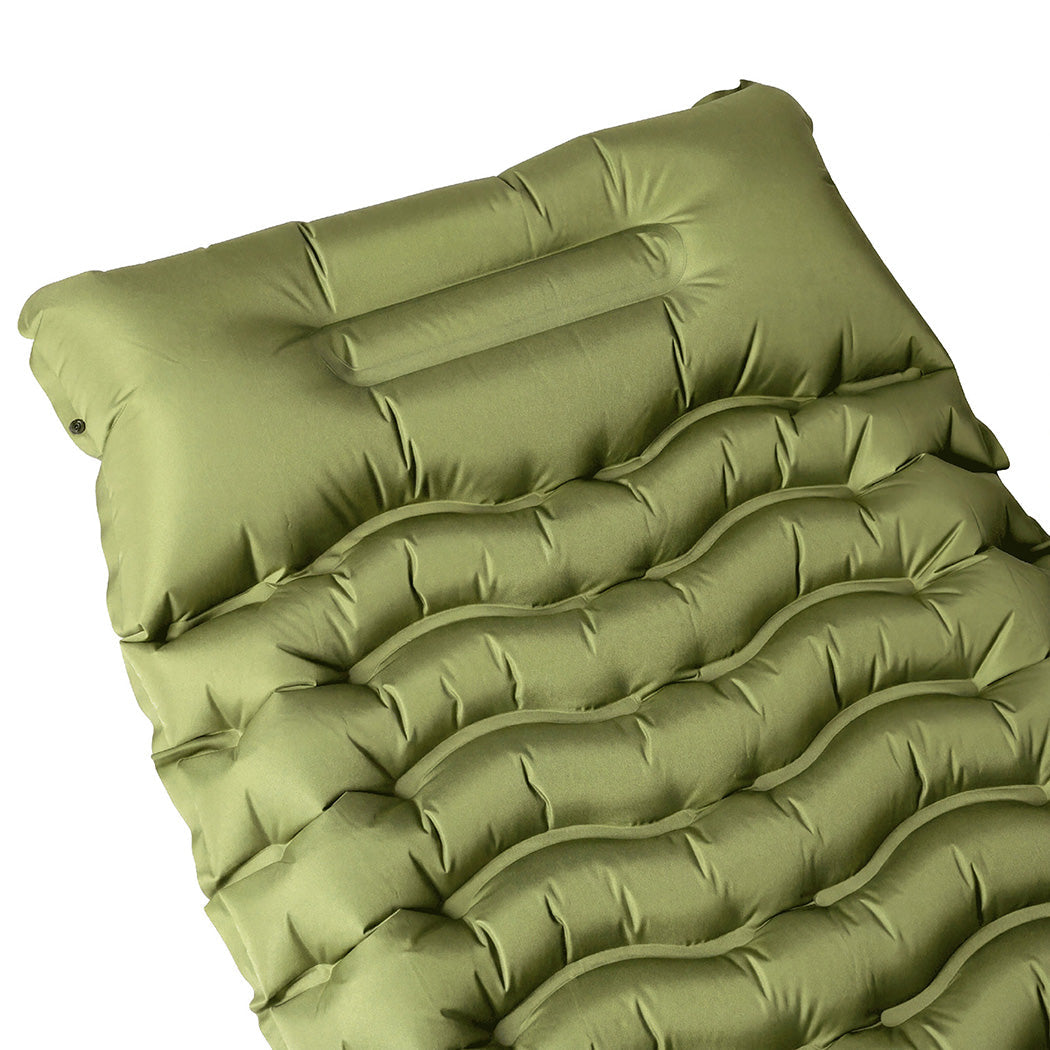 Mountview Camping Sleeping Pad Ultralight Inflatable Mattress Bed Pillow Hiking
