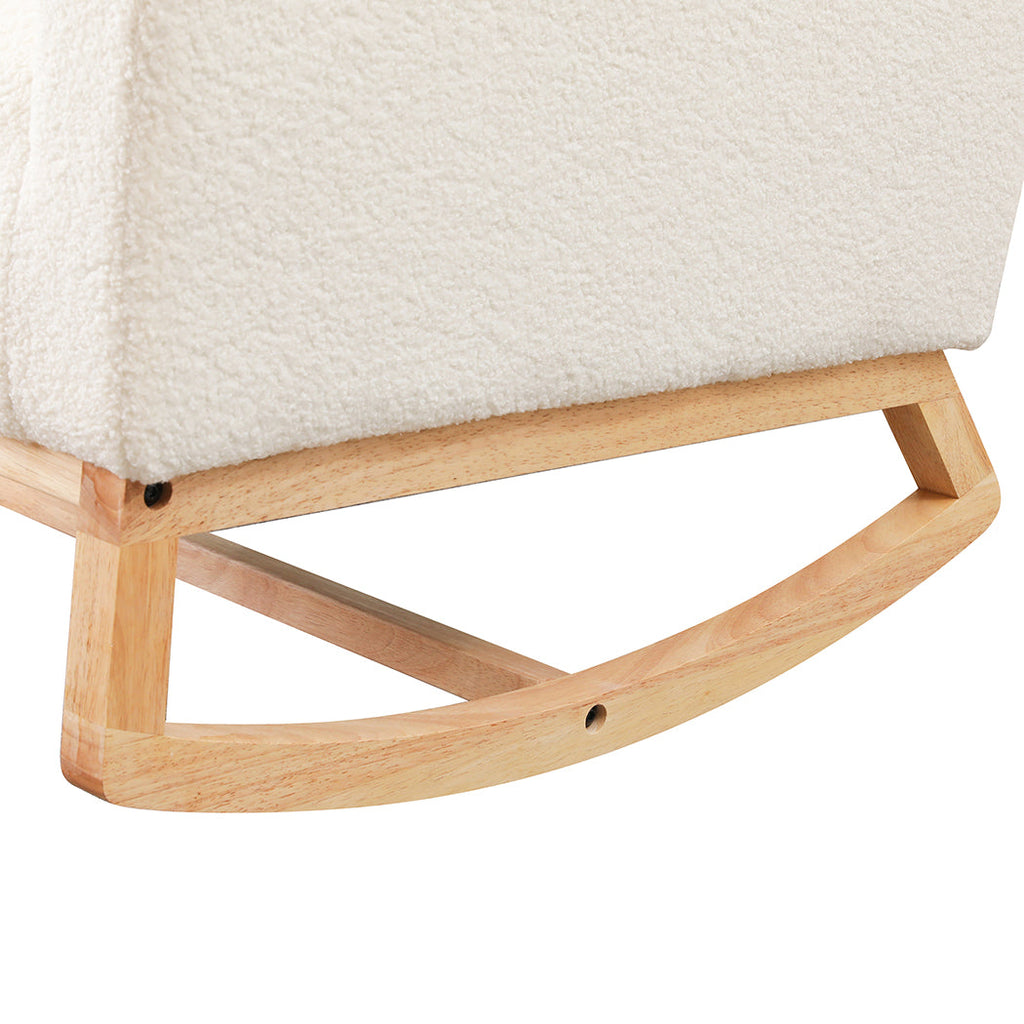 Levede Rocking Chair Ottoman Footrest With Side Pocket